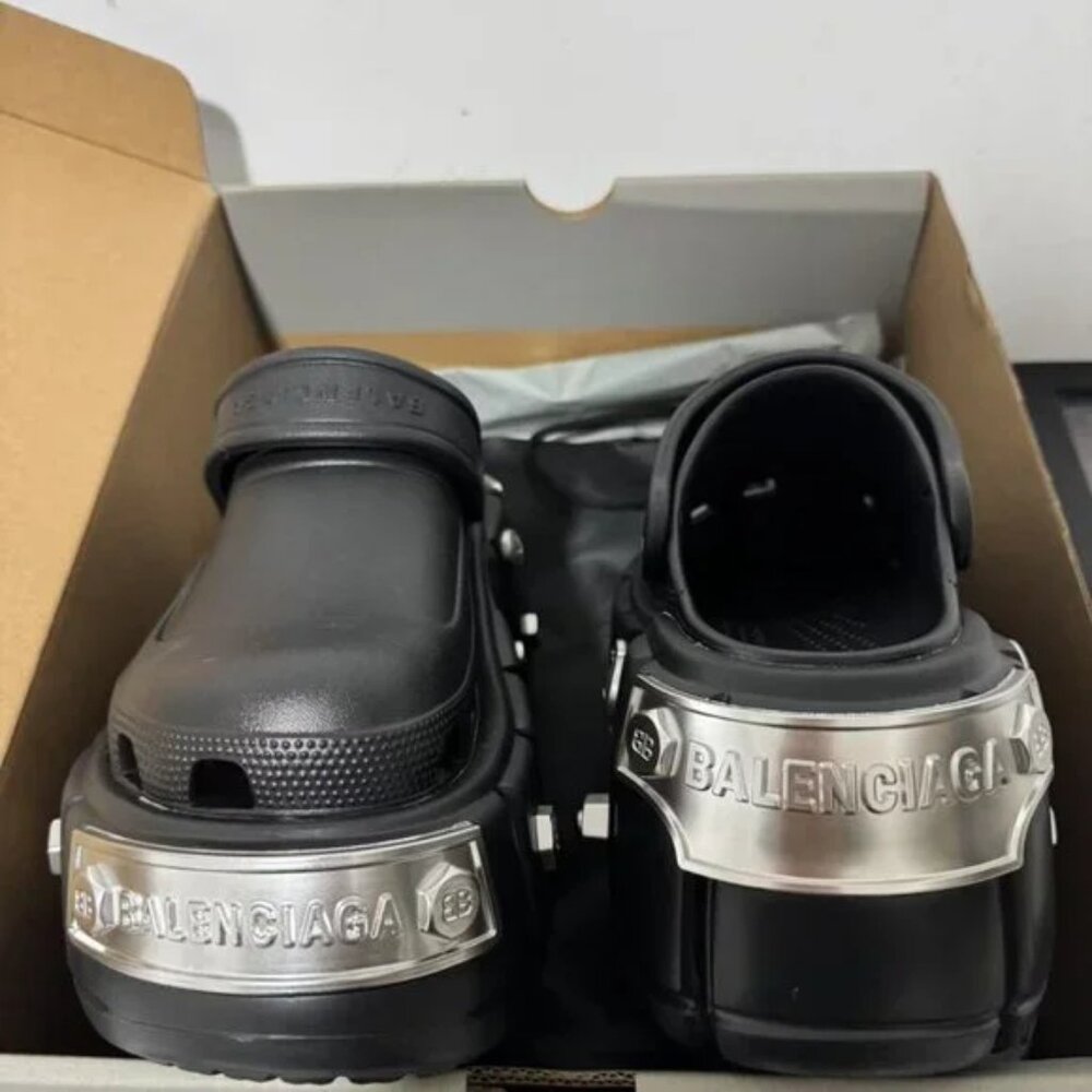 Balenciaga Women's black platform crocs sandals 37 - Picture 4 of 4